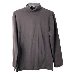 Zara NWT Women's Brown Long Sleeve Turtleneck Blouse Size Large